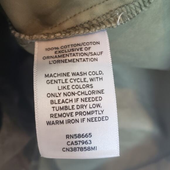 Caslon Nordstrom Camo Lightweight Utility Pocket Jacket Embroidered XS - Picture 10 of 11